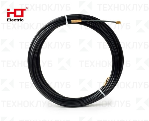 Зонд для протяжки кабеля 15м (4мм) НКП нейлон черная  HLT