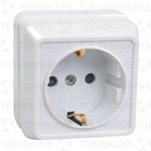 Розетка IEK БРИКС РС21-3-ББ 1-я с/з накл