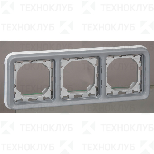 Рамка Legrand Plexo 3-я с суппортом IP55 69687