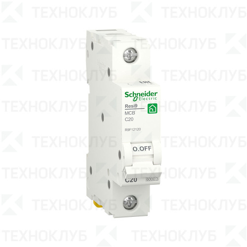 Выключатель автомат. Resi9  1п  20А C 6кА  Schneider Electric
