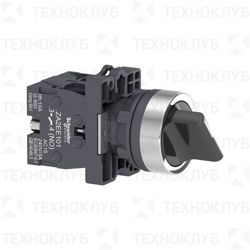 Переключатель XA2 d22мм (3 полож. с возвратом), 2НO  Schneider Electric