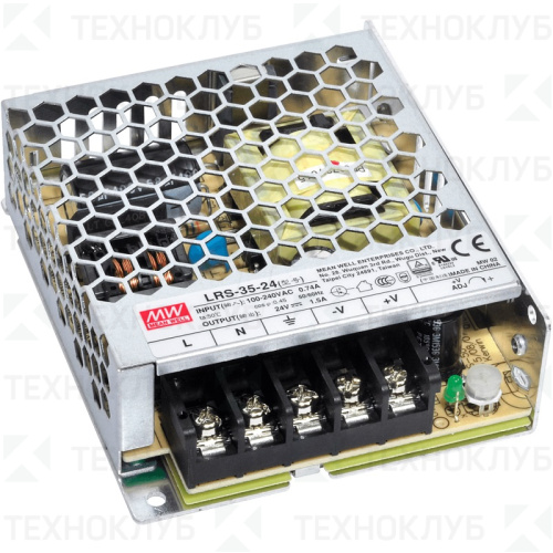 Блок питания 24В  36Вт (1,5A) LRS-35-24 Mean Well