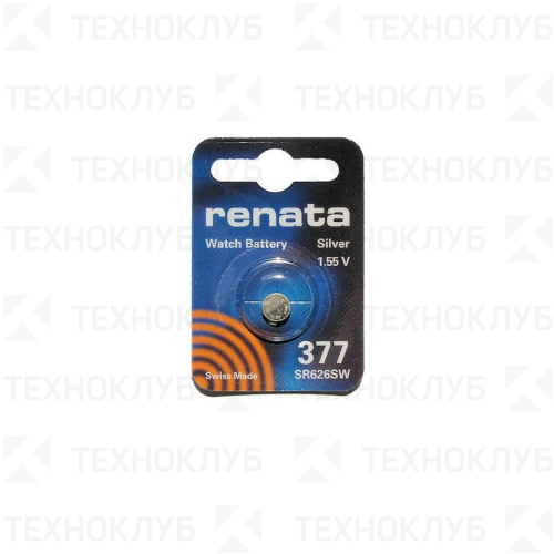 Батарейка часовая 377 LD Renata 6,8x2,6 (SR626SW, SR66, GS4)