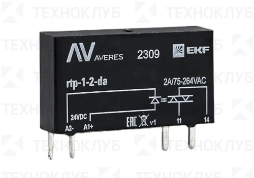 Реле твердотельное 1 контакт  2А  24V DC (RTP 2 А) для разъема РM slim 23/1  EKF