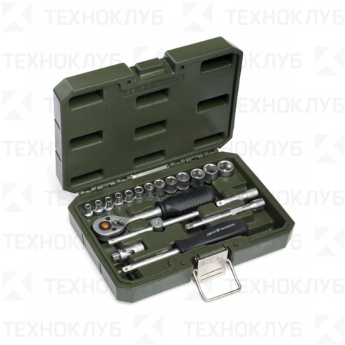 Набор головок ДТ 1/4" с трещёткой 19 предметов