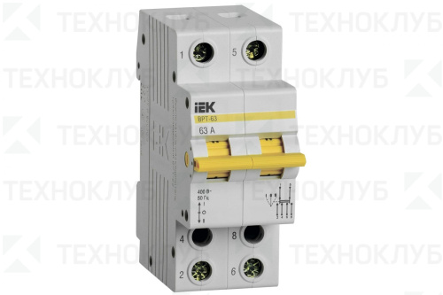 Переключатель ВРТ-63  I-0-II 2P 63A на DIN  IEK