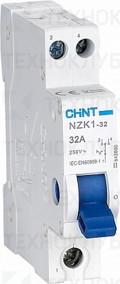 Переключатель NZK1-32  I-0-II 2P 32А на DIN  CHINT