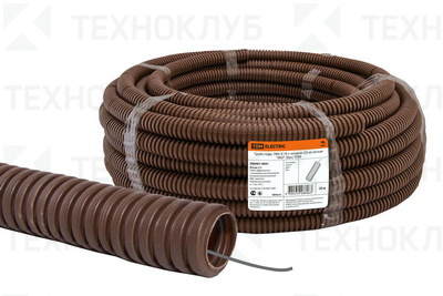 Труба гофрированная ПВХ D=16мм ( бук) Dвн.=10,7мм TDM