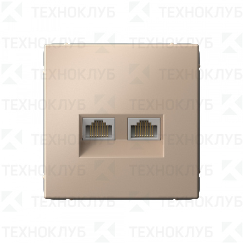 Розетка Systeme ArtGallery комп. RJ45 + RJ45 кат. 6 песочный