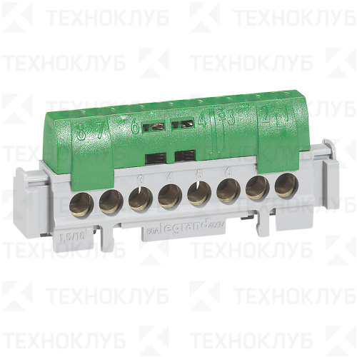 Шина земл/N 1х6-25+16х1.5-16мм2 Legrand Practibox 004835 (10шт.)