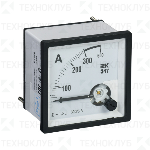 Амперметр Э47 300/5А кл. точн. 1,5  96х96мм IEK