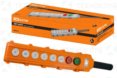 Пост. кноп. ПКТ-60ПС, кн Пуск с фикс, Стоп, вверх, вниз, влево, вправо, вперед, назад  IP54 TDM