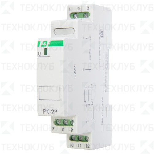 Реле промежуточное PK-2P  12В 2*8А 2P F&F