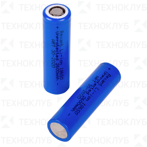 Аккумулятор 18650, Li-ion, 2600mAh, 3.7V Rexant 