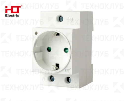 Розетка на дин-рейку  РД-316 16A IP20 (LED) HLT