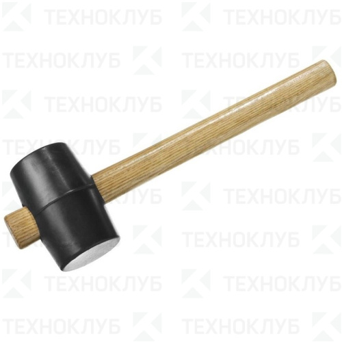 Киянка резиновая 230 гр. черная ЗУБР с деревянной ручкой