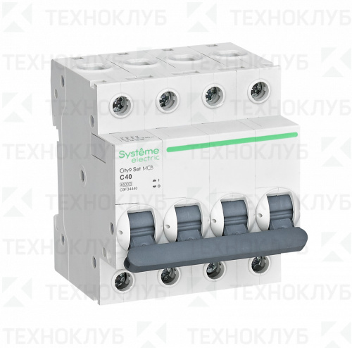 Выключатель автомат. City9 4п  40А 4,5kA х-ка C  Systeme Electric