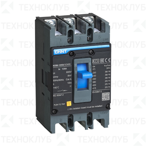 Выключатель автомат. NXM-125S/3Р 3п  63А 25кА  CHINT