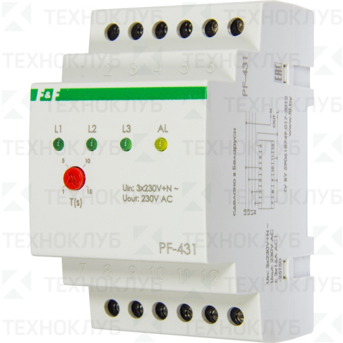 Переключатель фаз PF-431 с приоритетной фазой L1 (нижний порог перекл.) F&F