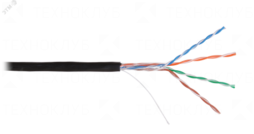 Кабель LAN UTP-5E  4х2х0,51  Cu PE черный  Cordline