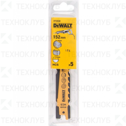Полотно для саб. пилы DeWalt д\быстр проп сыр дерева 152\8.5 мм  1 шт