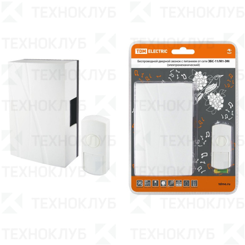 Звонок беспроводной ЗБС-11/М1-ЭМ эл. механический 220V TDM