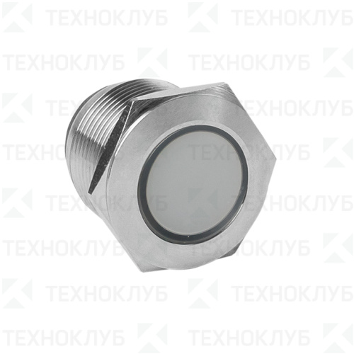 Лампа сигнальная d19мм  24V AC/DC белая (LED) металл S-Pro67  EKF