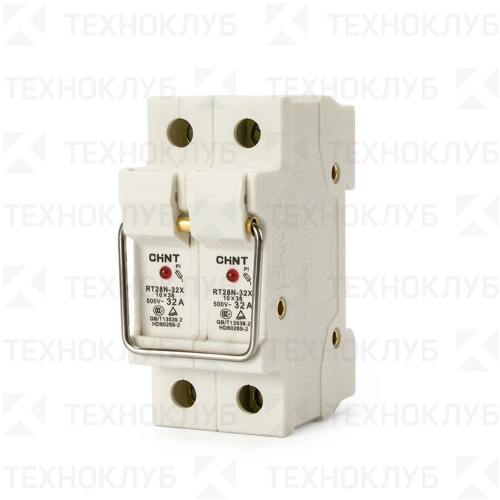 Держатель плавких вставок RT28N-32X 10х38 2П DIN  CHINT