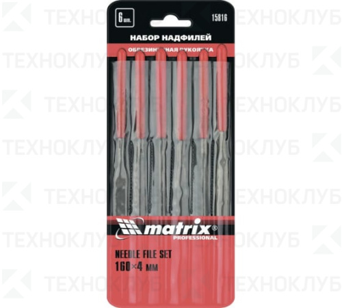 Набор надфилей Matrix 160 мм 6 шт. с ручкой
