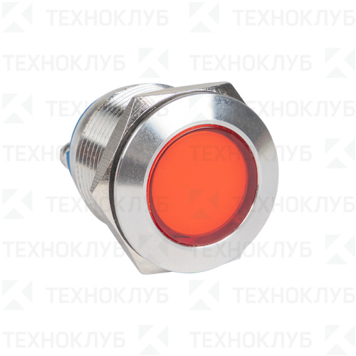Лампа сигнальная d19мм 230V AC красная (LED) металл S-Pro67  EKF