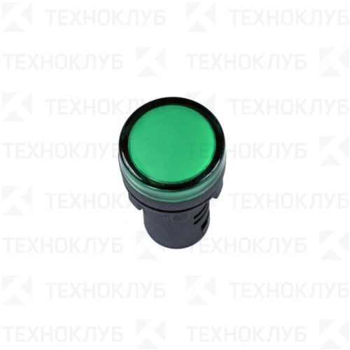 Лампа сигнальная d16мм 230V AC зеленая (LED) AD-16DS  TDM