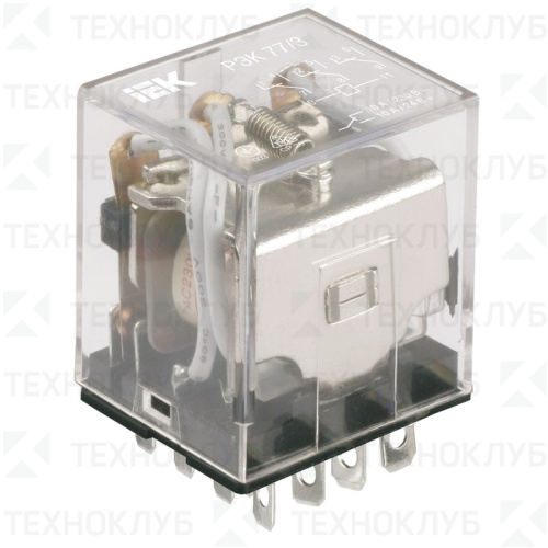 Реле промежуточное 4 контакта 10А  24V AC (РЭК77/4)  IEK