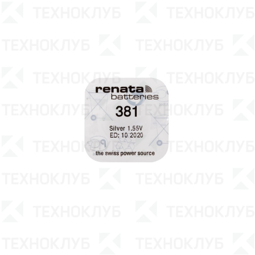 Батарейка часовая 381 LD Renata 11,6x2,1 (SR1120SW, SR55, GS8)