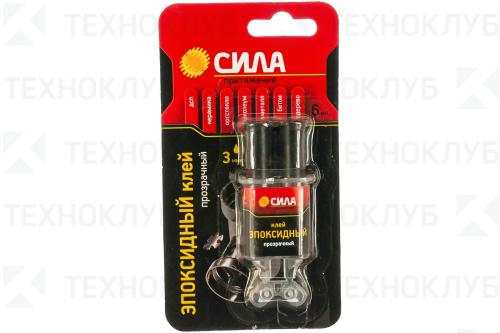 Клей эпоксидный (смола+отвердитель) 6мл шприц (SEBL1-6)  СИЛА