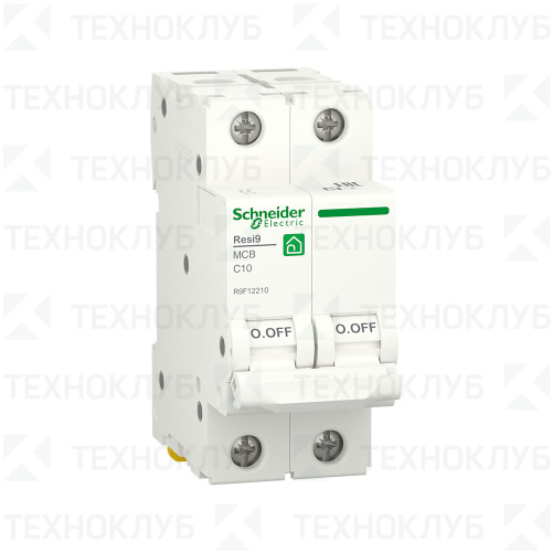 Выключатель автомат. Resi9  2п  10А C 6кА  Schneider Electric