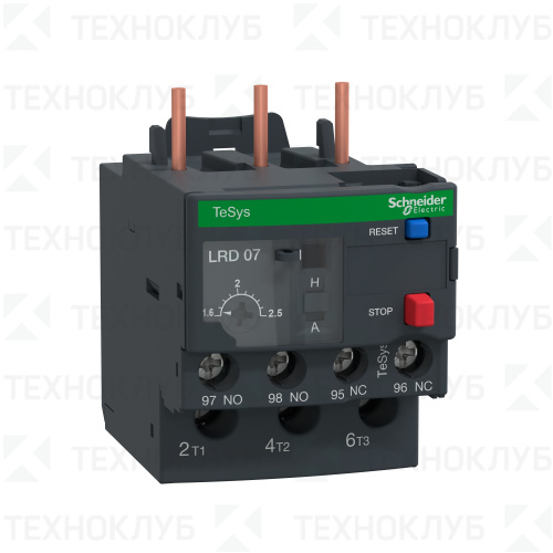 Реле электротепловое для LC1 D06-D38   1,6- 2,5А Schneider Electric (LRD07)
