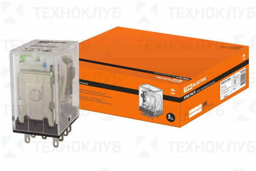 Реле промежуточное 3 контакта  5А  12V DC (РЭК78/3) с индикацией  TDM