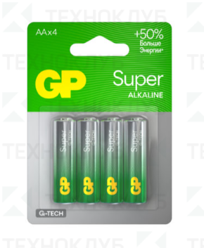 Батарейка (AA) LR6 GP Super Alkaline (4шт) 15AA21-2CRSBC4