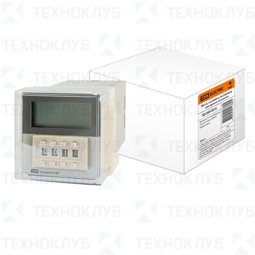 Реле времени PB41-8Ц/Щ цифр. 0,1сек/9990час 5A 220В TDM