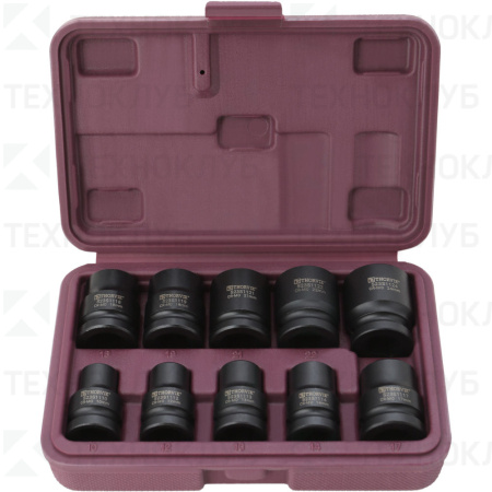 Набор ударных головок THORVIK  1/2" 10-24 мм (10 шт.)