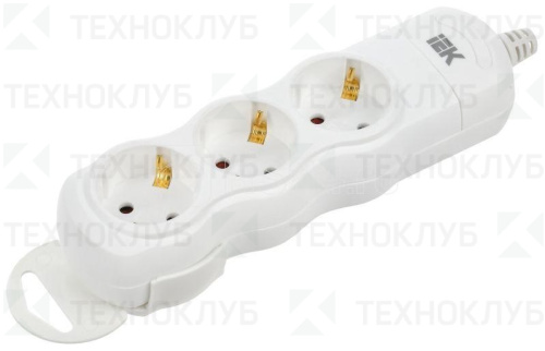 Розетка IEK колодка 3 гн с/з РПр03