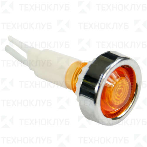Лампа сигнальная d11мм 230V AC желтая (неон) YL244-02  Энергия
