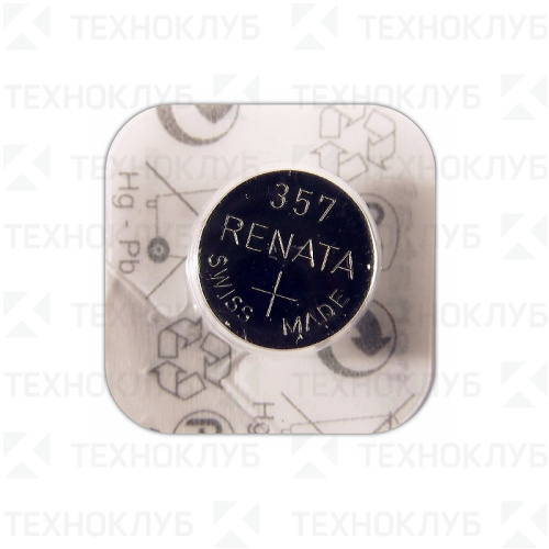 Батарейка часовая 357 HD Renata 11,6x5,4 (SR44W, SR44, G13)