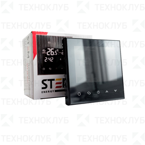Терморегулятор цифр. сенсорный SET25 WiFi черный сут./недел. StemEnergy