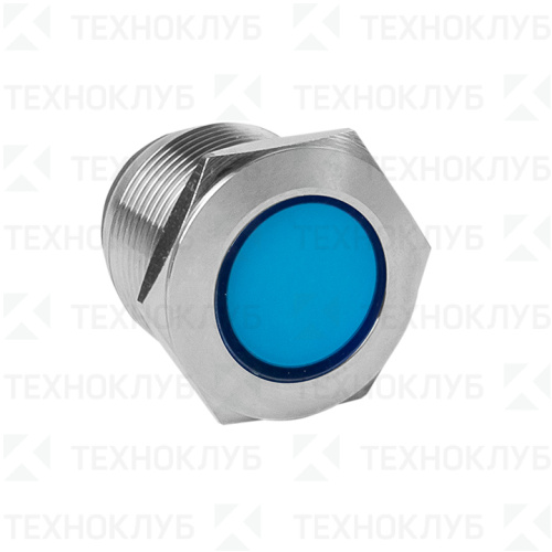 Лампа сигнальная d19мм  24V AC/DC синяя (LED) металл S-Pro67  EKF