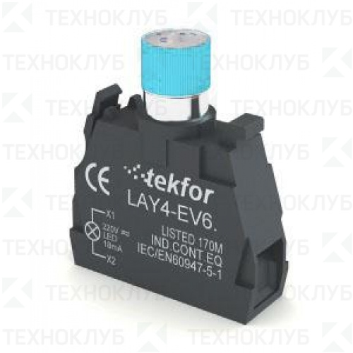 Блок лампа LAY4-EV06L6-220V, синяя