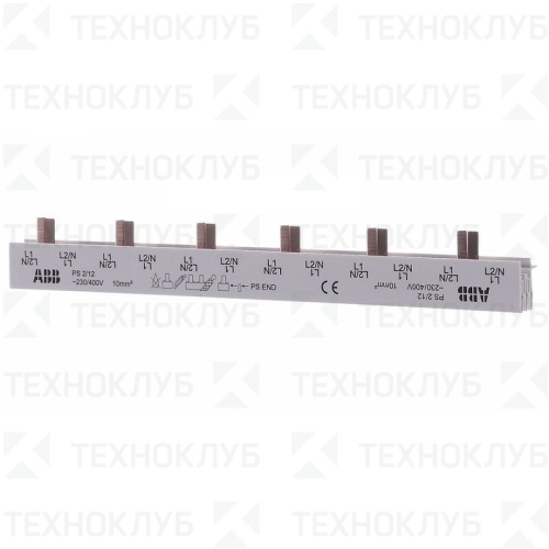 Шина соединительная PIN 2ф 63А 12PIN (1 планка) PS1/12  ABB