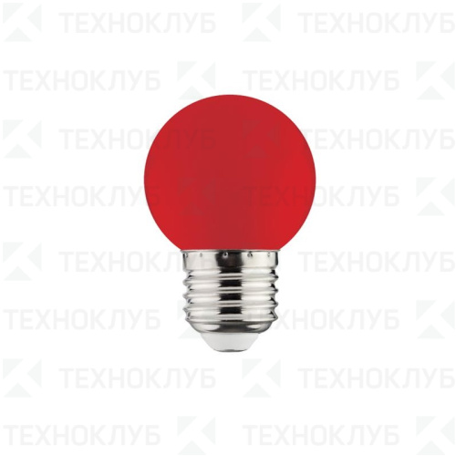 Лампа светодиод. E27   1W Р45 красная  Horoz