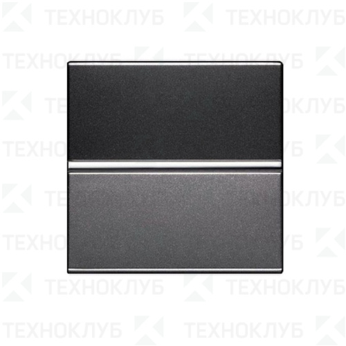 Выключатель ABB NIE Zenit 1 клав. 2мод. Антрацит N2201 AN