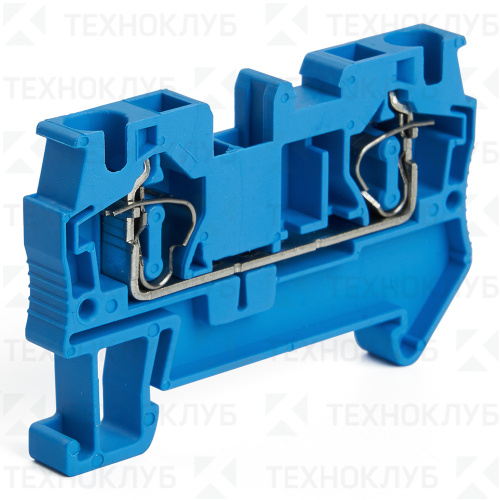 Зажим пружинный 2-х проводной  ЗНИ - 2,5 (LD552-2-25) синий  STEKKER
